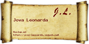 Jova Leonarda névjegykártya